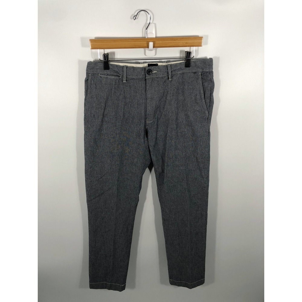 J Crew Stretch 484 Slim Pants Mens 32x30 Grey Brushed Cotton Twill Office Preppy